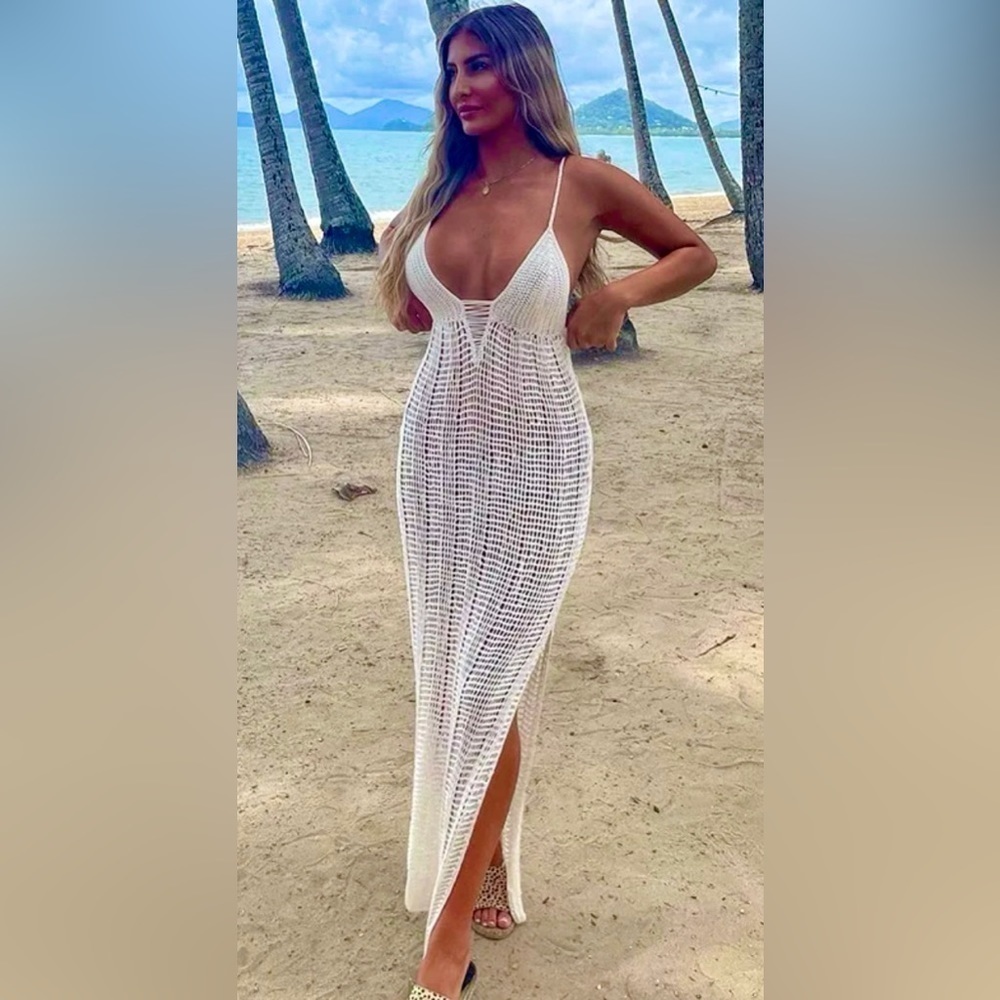 Lilly Classy Crochet Swimsuit Maxi Coverup